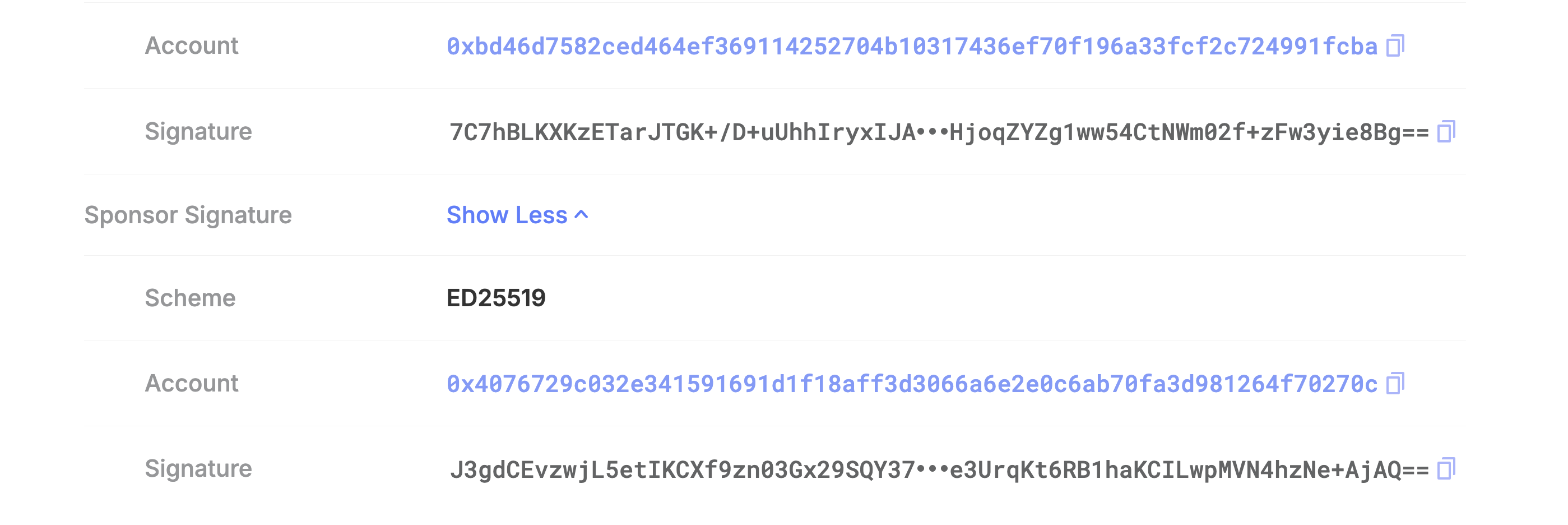 sponsored Transactions on Explorer